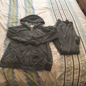 Grey Maternity track/sweat suit. Jacket + Pants